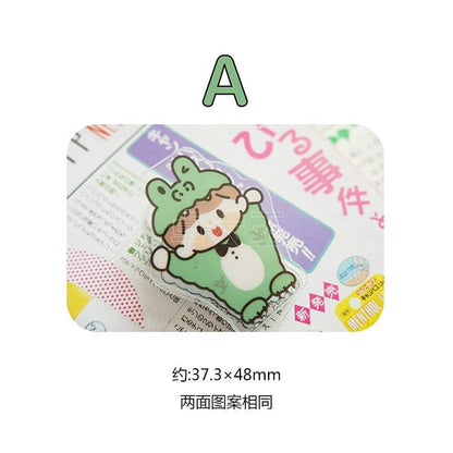 Molinta_Mini PVC Acrylic Clip | Panda Rabbit Heart Witch Frog Pig Apple Paint Koala