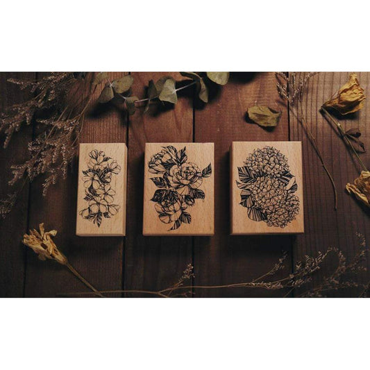 Modaizhi_Violin Leaved Nut | Rose | Hydrangea Wooden Stamp