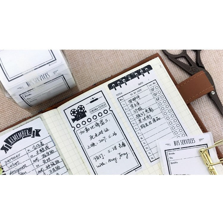 Papergame Studio_Bus List Movie Vintage Tickets