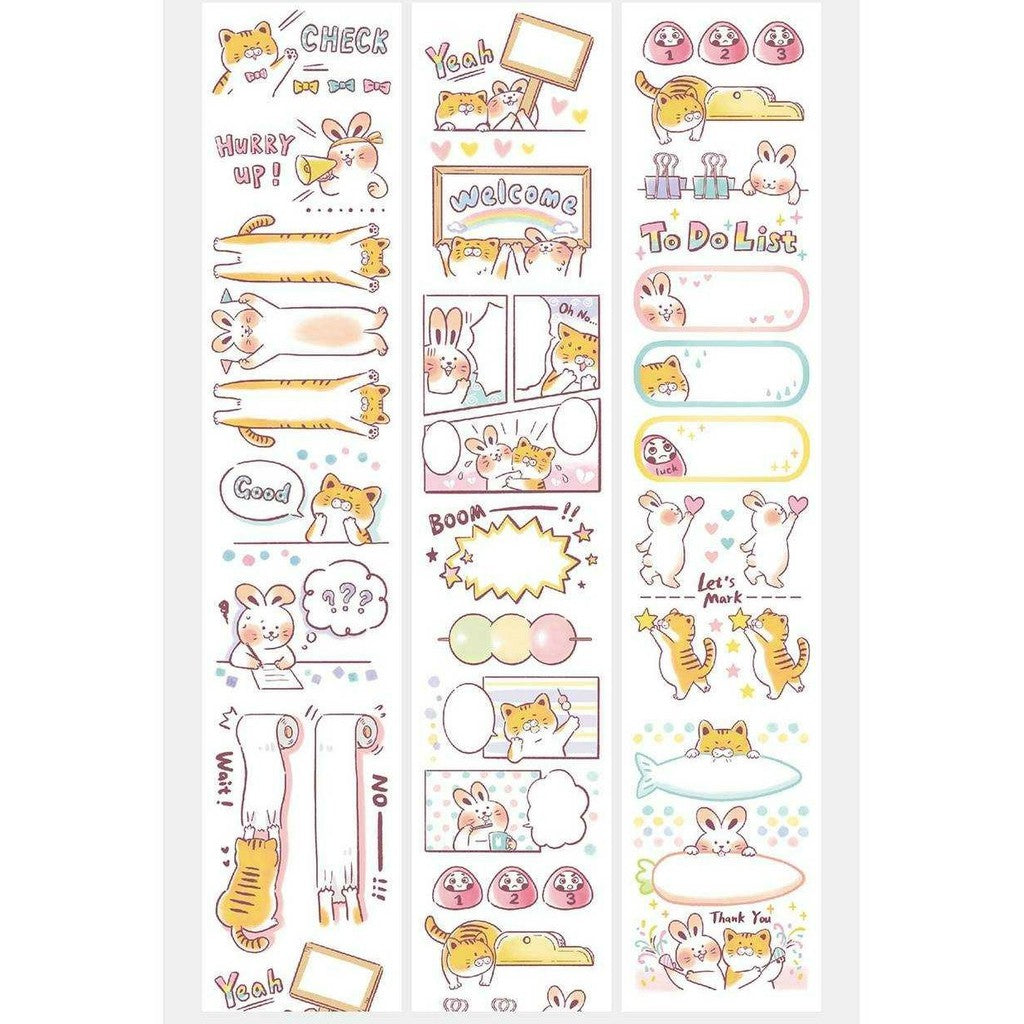 PiliPala_Speech Balloon Bubble Bunny and Tiger Cat Pet and Washi