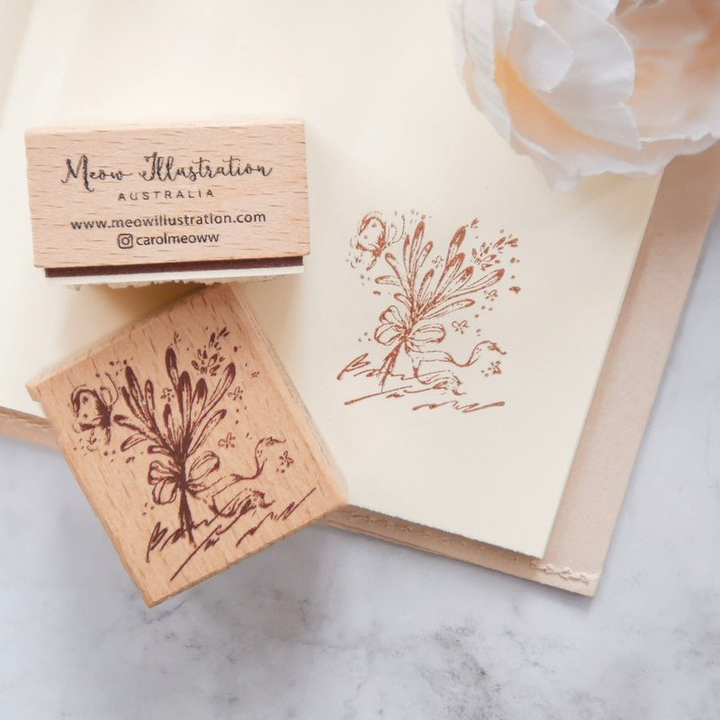 Stamp_Meow Illustration_Beech Floral Stamp D