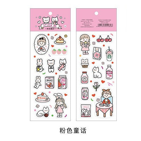 Cute Chibi Me PET Sticker Sheet