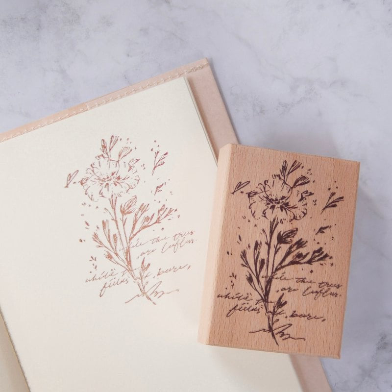 Wooden Stamp_Meow Illustration_A Flower Poem