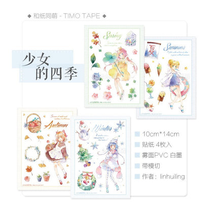 TIMO Tape_Four Season Girls A6 4pcs