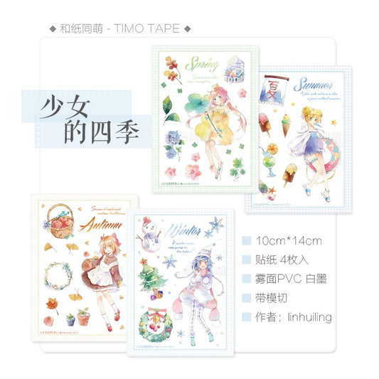 TIMO Tape_Four Season Girls A6 4pcs