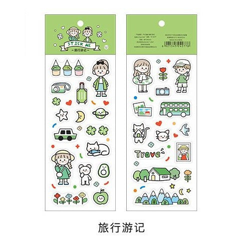 Cute Chibi Me PET Sticker Sheet