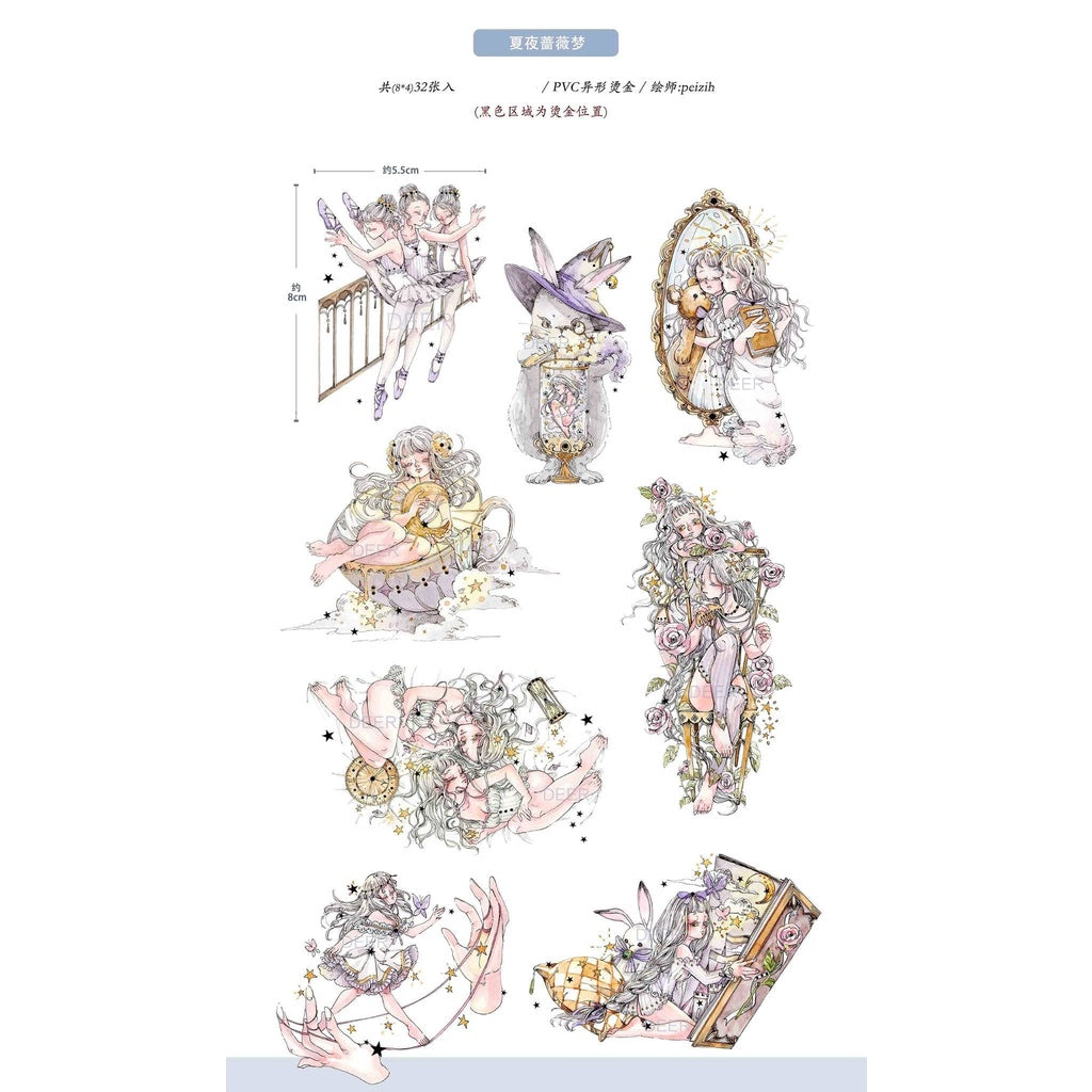 Deer_Summer Night Dream Sticker Flakes_32 pcs