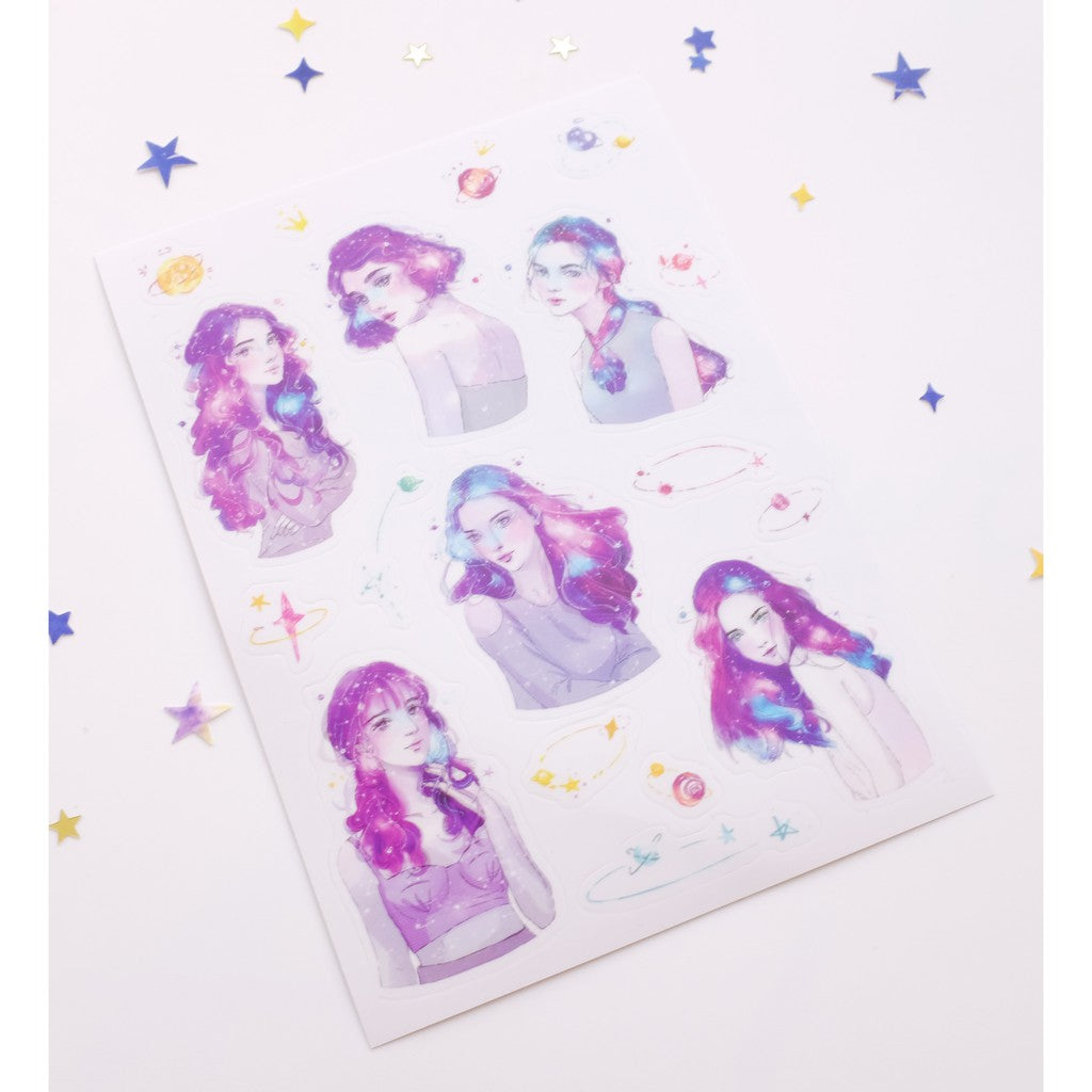 Neptune Studio_Galaxy Girls A6 1pcs Sticker