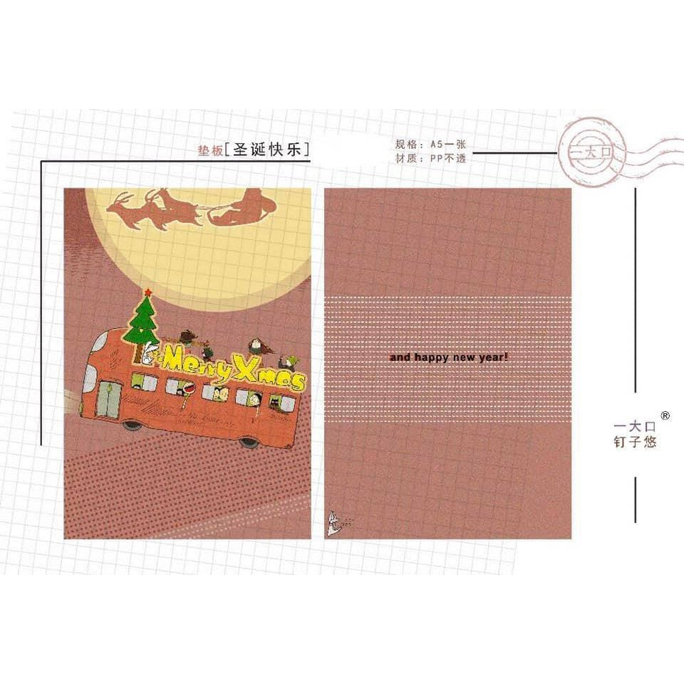 IDAKO_Merry Christmas PVC Pencil Board A5 size