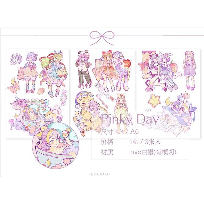 Gelato_Pinky Day PVC Sticker