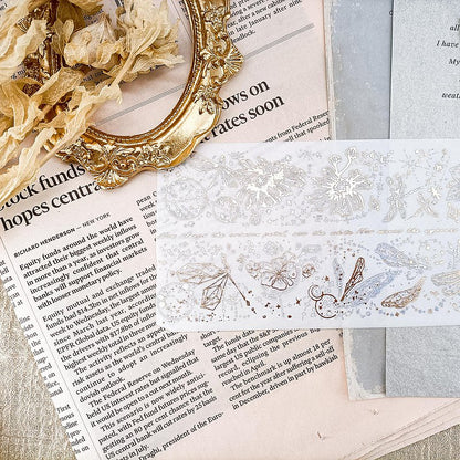 Wood3f_Flying Like a Feather Soar Laser Sliver + Rose Gold Foil