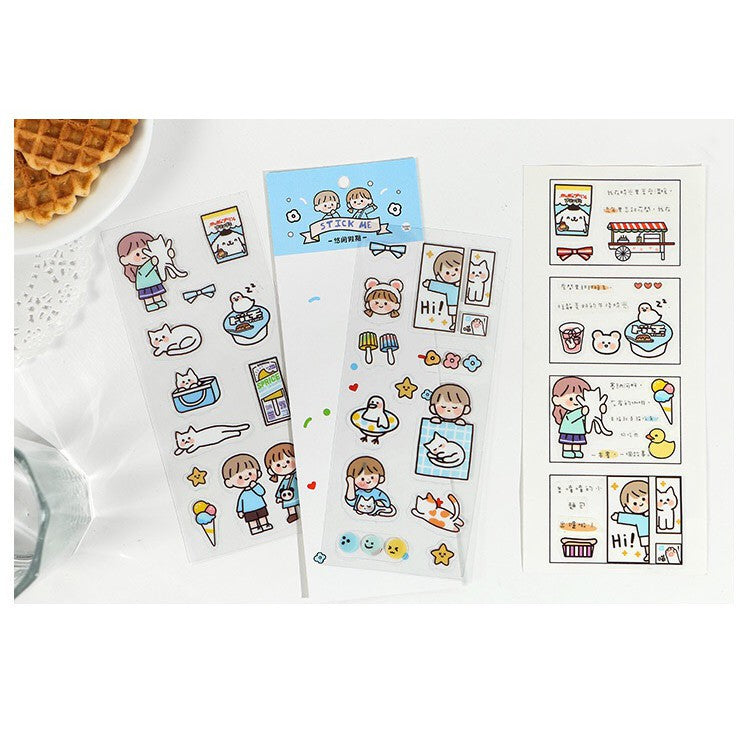 Cute Chibi Me PET Sticker Sheet