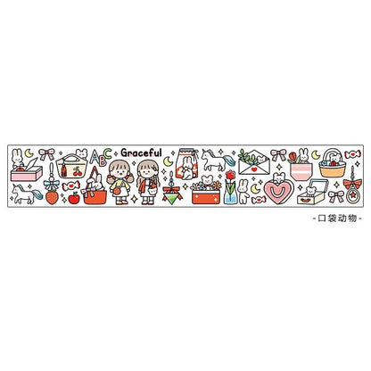 Other_Cute Chibi Me_Girls Moments Series Sticker Washi Loop