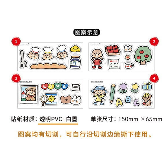 Molinta_PVC Luggage Drawer Sticker Nursery Cute Kids C23