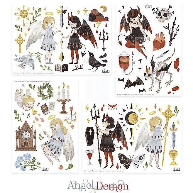 KY Studio_ Angel Demon A6 4pcs Sticker