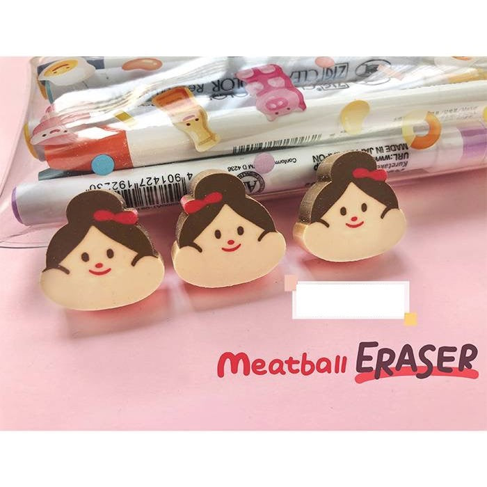 Meatball_Mini Cute Erasers | 6pcs per pack