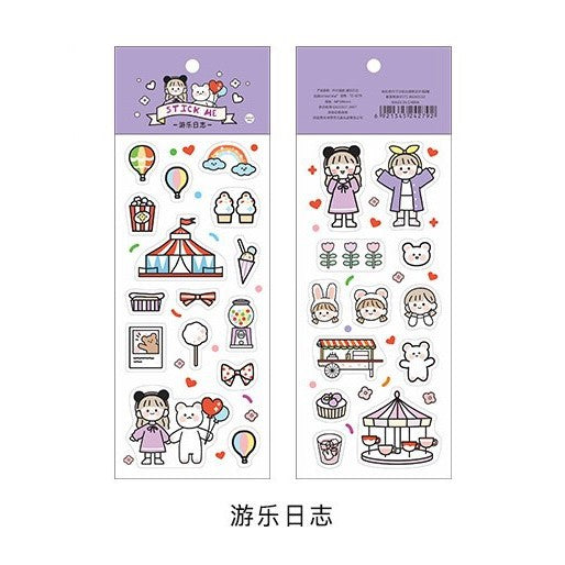 Cute Chibi Me PET Sticker Sheet