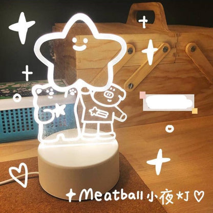 Meatball_Cute Acrylic Night Lamp Series