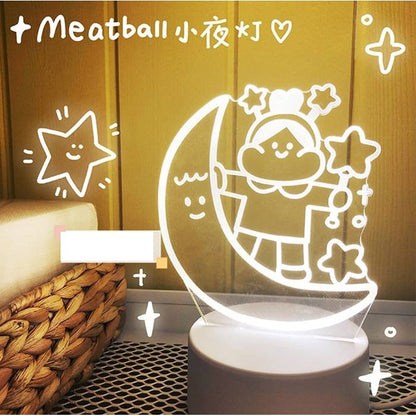 Meatball_Cute Acrylic Night Lamp Series