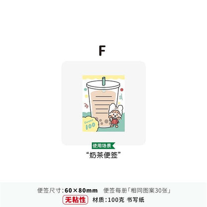 Molinta_Mini Note | To DO Diet Milk Tea Books Record Favorites Movie Travel Restaurant