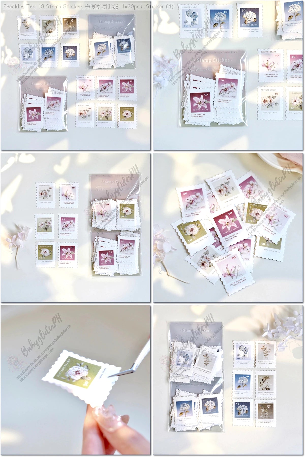 [Pre-Order]_Freckles Tea_18.Stamp Sticker_春夏郵票貼紙_1x30pcs_Sticker