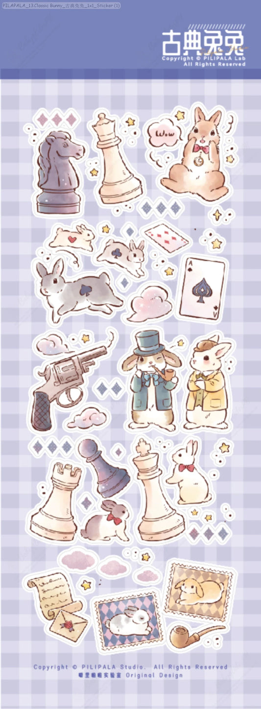 [Pre-Order]_PILIPALA_13.Classic Bunny_古典兔兔_1x1_Sticker