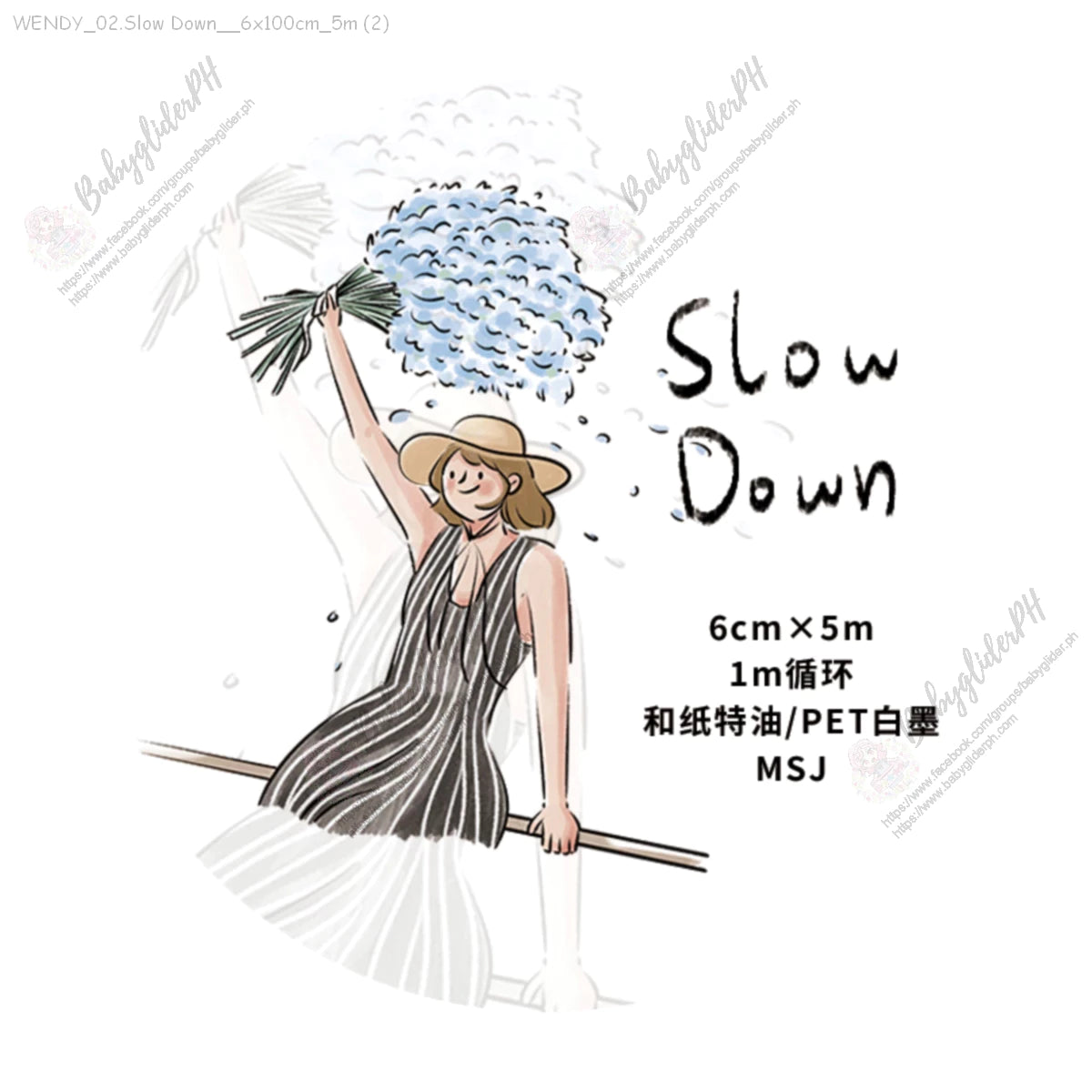 [Pre-Order]_WENDY_02.Slow Down__6x100cm_5m