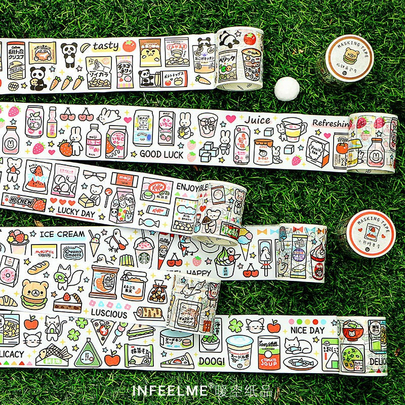 Infeel Me_ Cats Delicacy | Panda Snacks | Sweets Washi Tape