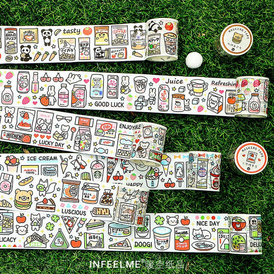 Infeel Me_ Cats Delicacy | Panda Snacks | Sweets Washi Tape