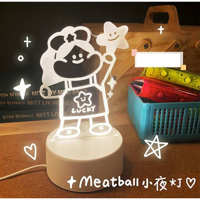 Meatball_Cute Acrylic Night Lamp Series