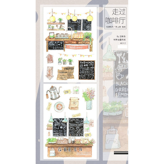 Huayang_Coffee Corner Sticker A6