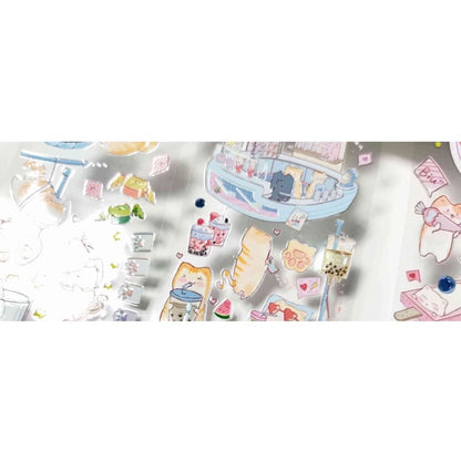 Sweet Jam_Cat's Milk Tea Shop Clear PET + Crystal INK