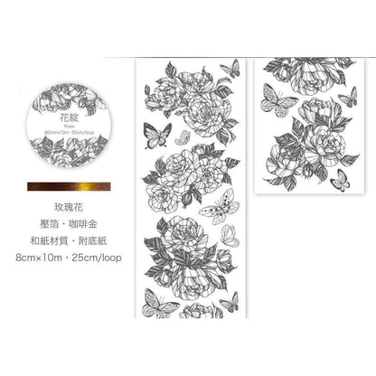 Modaizhi_Violin Leaved Nut | Rose | Hydrangea Wooden Stamp