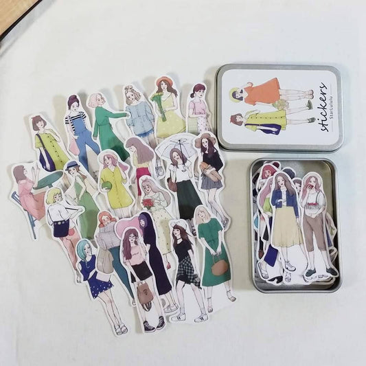 Starlululu_Girl trasparent stickers small gift box matte/waterproof