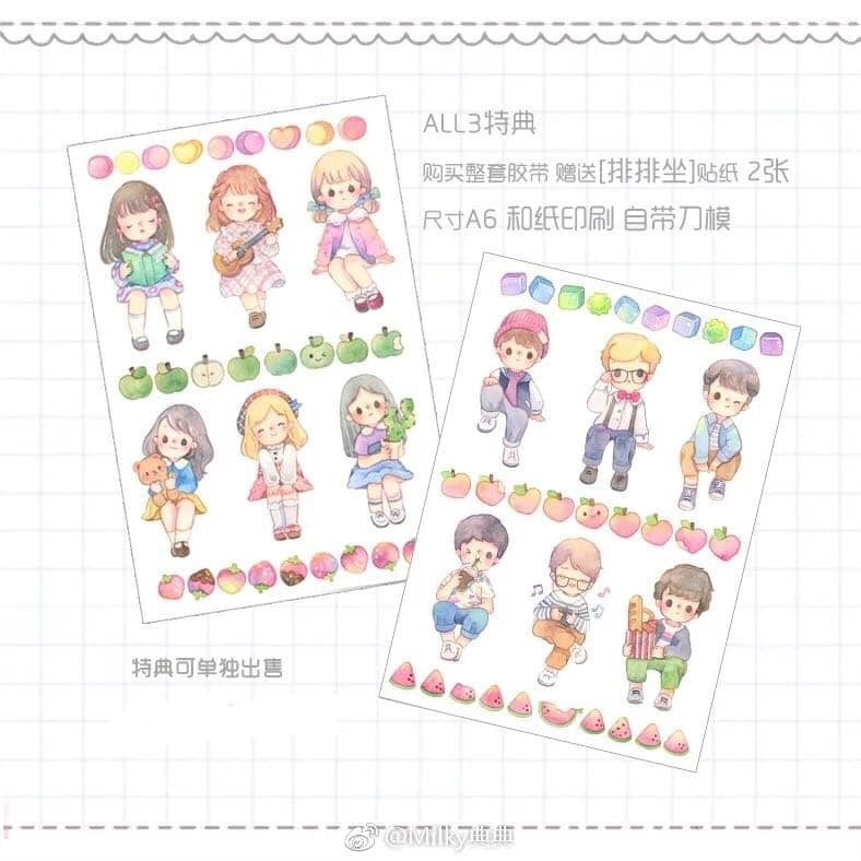 Milky_2 pcs Sticker Sheets