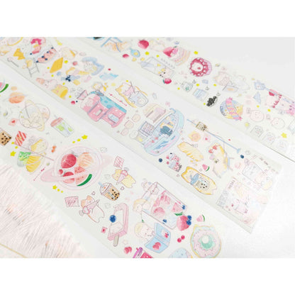 Sweet Jam_Cat's Milk Tea Shop Washi w/ release paper