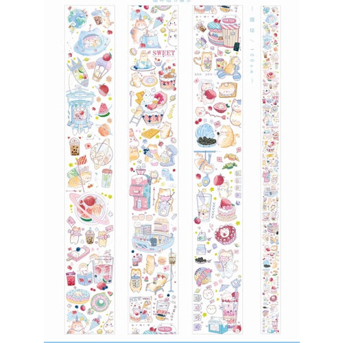 Sweet Jam_Cat's Milk Tea Shop Washi w/ release paper