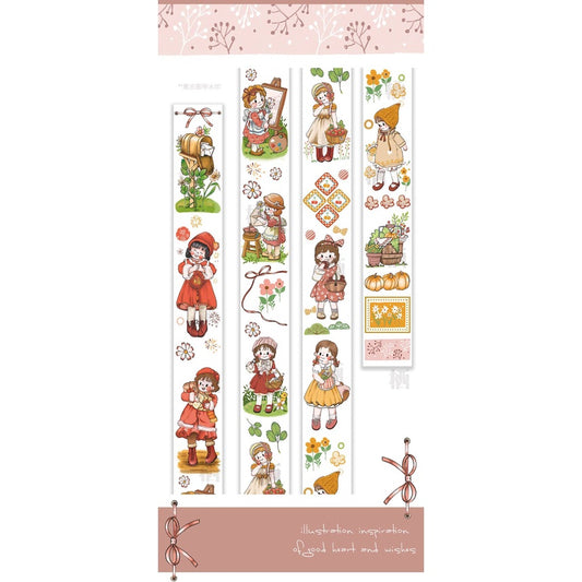 Qiqiyu Illustration_Little Fortune Garden Washi