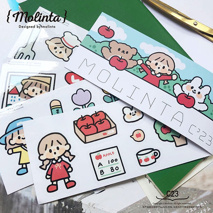 Molinta_PVC Luggage Drawer Sticker Nursery Cute Kids C23