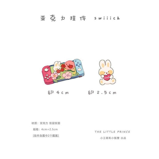 The Little Prince_Cute Switch Bunny Keychain