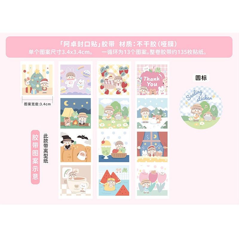 Molinta_Forest Love Sticker Seal 13 design, 135pcs