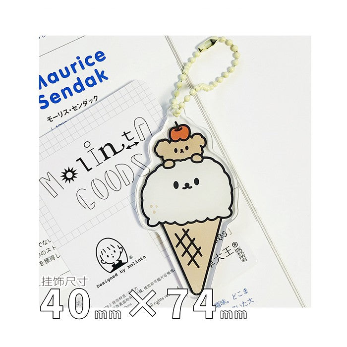 Molinta_Strawberry Milkshake | Ice Cream | Lemon Juice | Green Tea |  Keychain