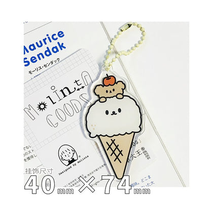 Molinta_Strawberry Milkshake | Ice Cream | Lemon Juice | Green Tea |  Keychain