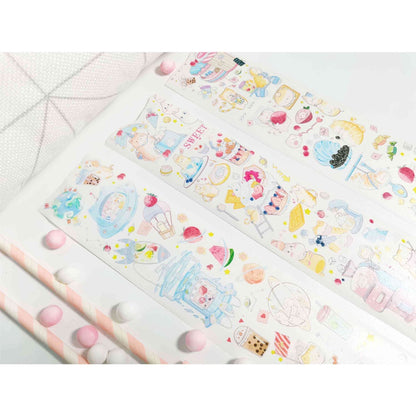 Sweet Jam_Cat's Milk Tea Shop Washi w/ release paper