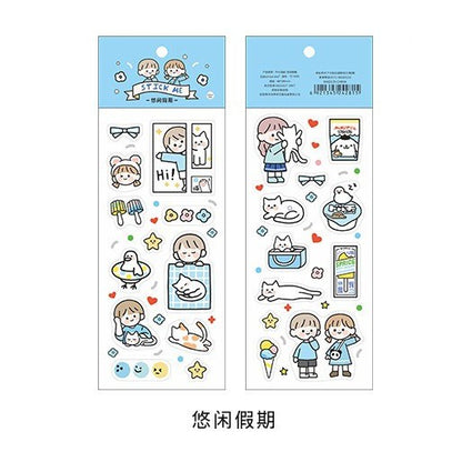 Cute Chibi Me PET Sticker Sheet