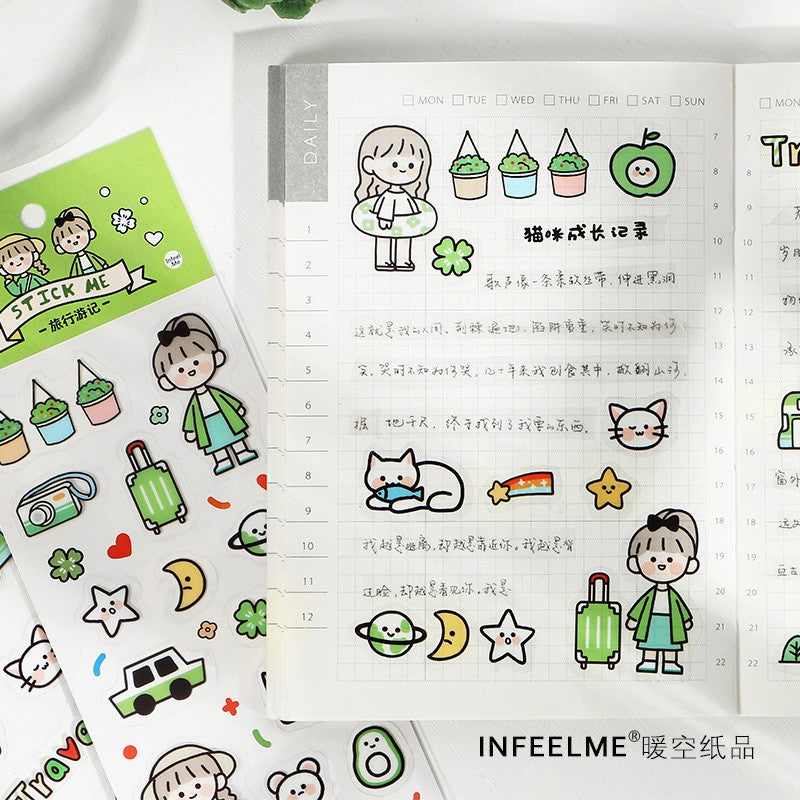 Cute Chibi Me PET Sticker Sheet