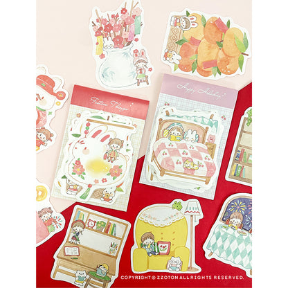 Molinta_Memo Pad Series (More Design) Sakura | Window | Snacks | Drinks | Bread | Animal