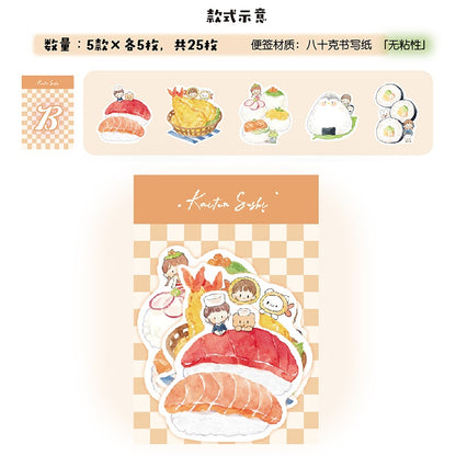 Molinta_Memo Pad Series (More Design) Sakura | Window | Snacks | Drinks | Bread | Animal