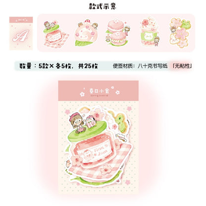 Molinta_Memo Pad Series (More Design) Sakura | Window | Snacks | Drinks | Bread | Animal