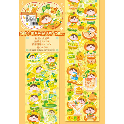 Meatball_Strawberry Fruit Sticker Tapes